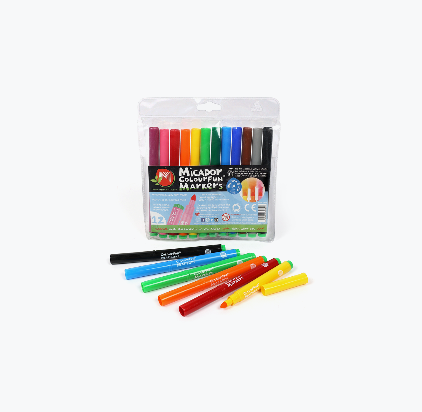 Micador Colourfun Markers - 12 Colours