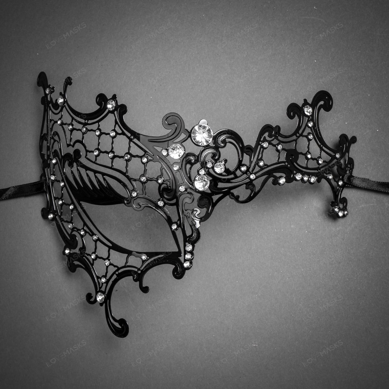 Phantom of The Opera Metal Laser Cut Venetian Masquerade Mask w/ Rhinestones Phantom of The Opera Metal Laser Cut Venetian Masquerade Mask w/ Rhinestones
