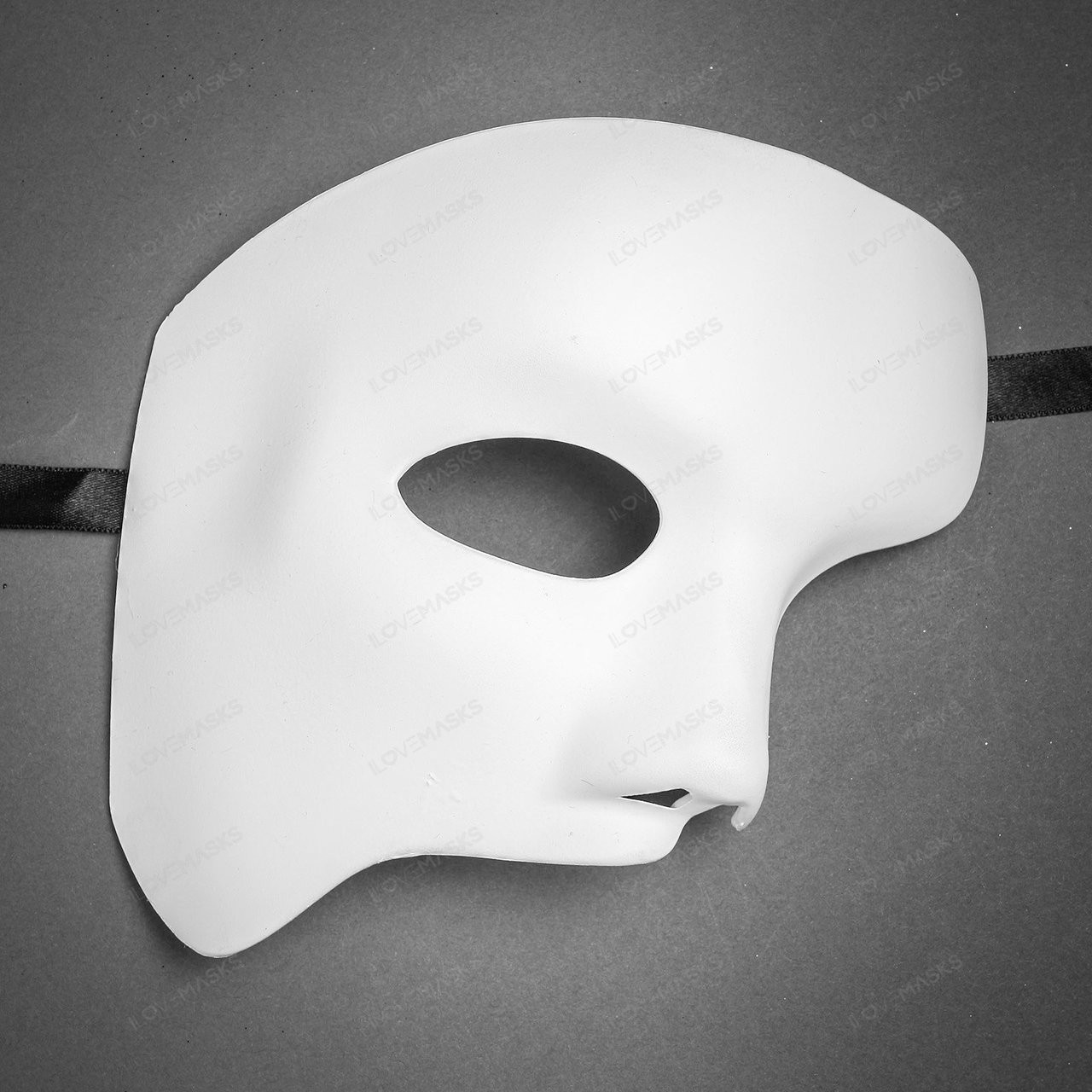 White Classic Phantom of the Opera Half Face Mask Masquerade