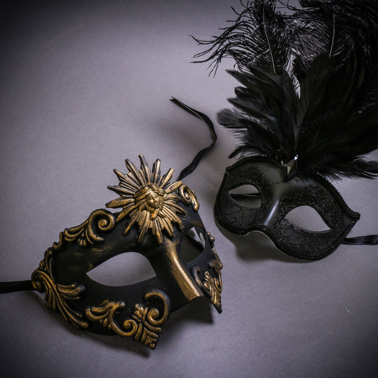 905 Mardi Gras Mask Mardi Gras Full Face Mask Purple/Gold | Jubilee Gift Shop main image 2