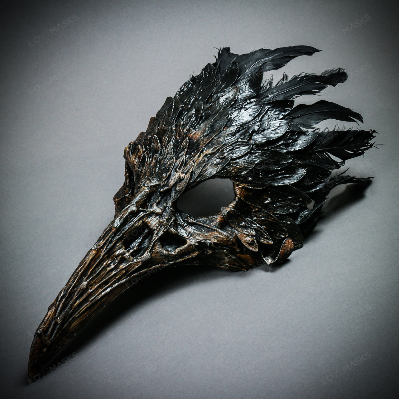 Raven Skull Bird Nose Halloween Animal Party To Black Feather ...