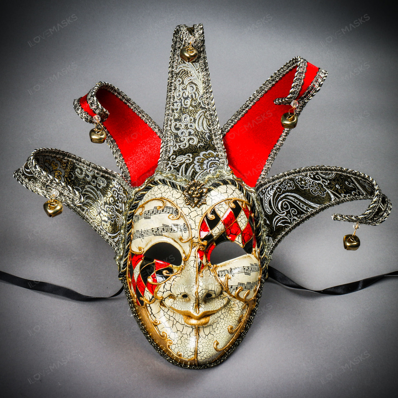 Creme Music Sinfonia Joker Venetian Masquerade Mask SKU 178