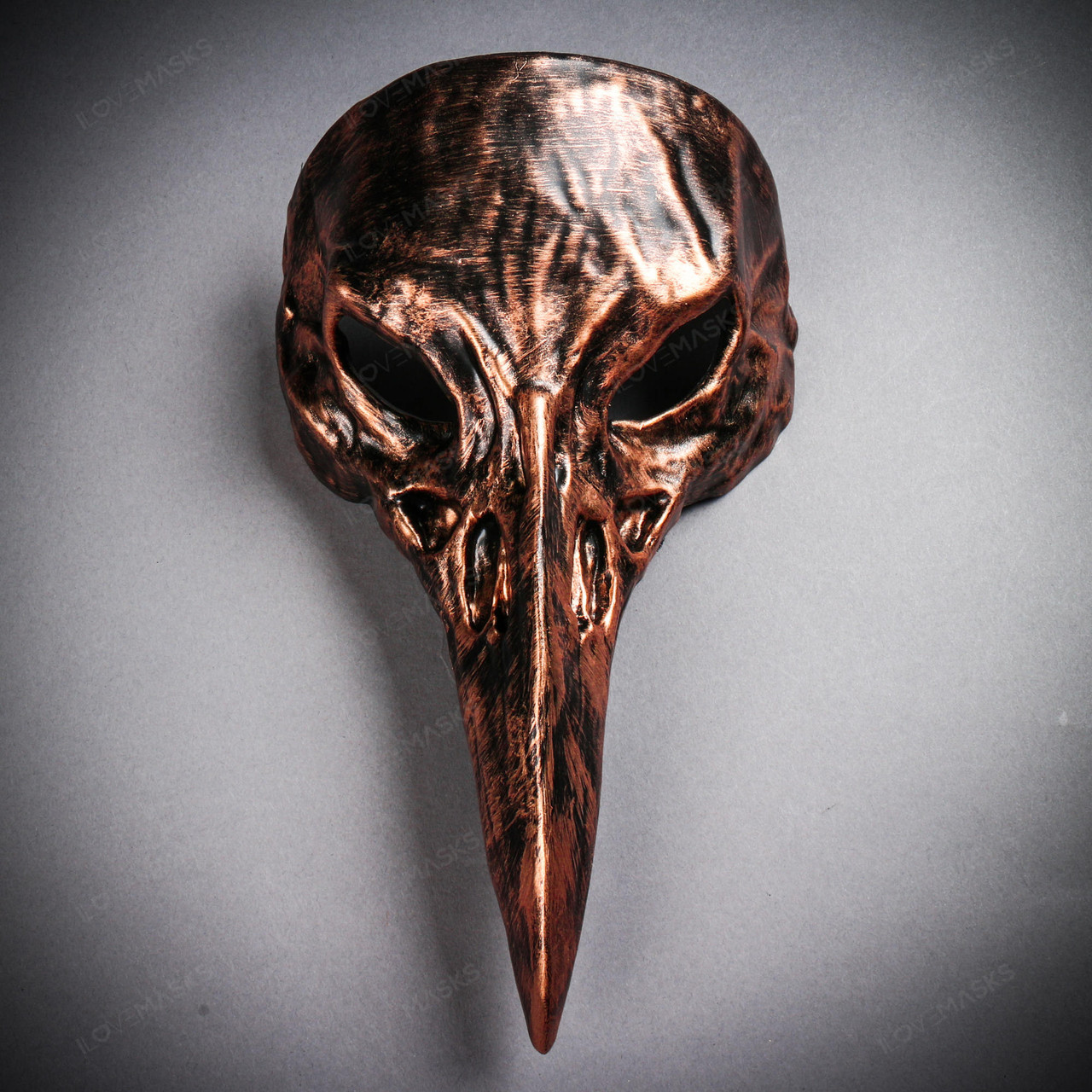Raven Bird Masquerade Mask - Black Copper - ILOVEMASKS.COM