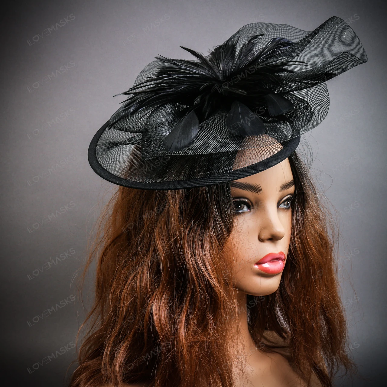 Cotton Patch Fascinator Women OS‎ Black NWT Feather Mesh Headband Easter Derby Comott Fascinators Hat Feather Headband Women main image 4