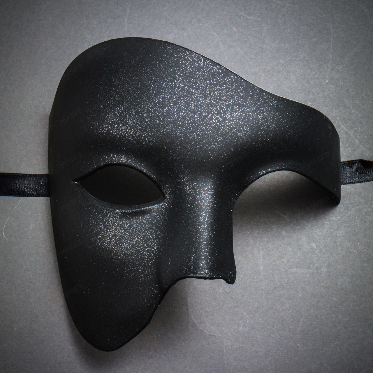 Phantom Masquerade Half Face Party Mask Black