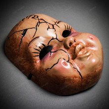 Halloween Scary Horns Devil Full Face Costume Mask - Evil Baby