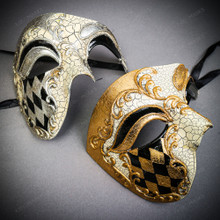 Gold Silver Phantom Venetian Ball Half Face Men Women Event Cosplay Couple Mask