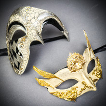 Venetian SILVER Phantom Half Face Gold Warrior Eye Men Women Couple Mask