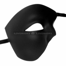 Phantom Venetian Masquerade Half Face Mask - Black - 3