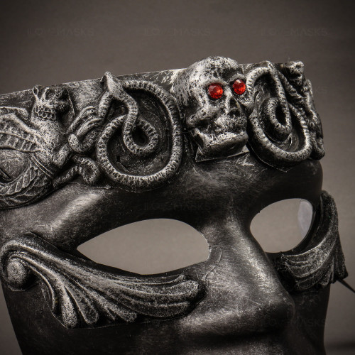 Bauta Steampunk Full Face Mask - Black Gold