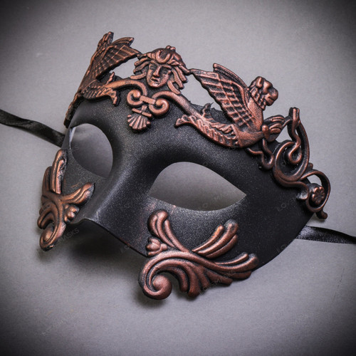 Roman Handmade Man Masquerade Mask Halloween Sun Costume midnight Party Mask 