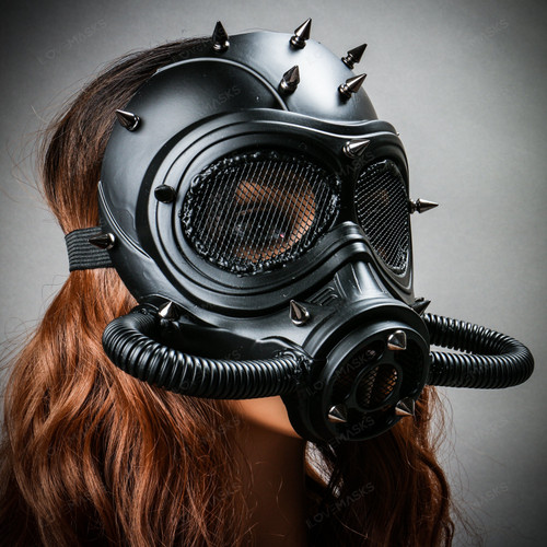 Steampunk Full Face Skull Mask Gas Pipe Submarine Masquerade Halloween ...