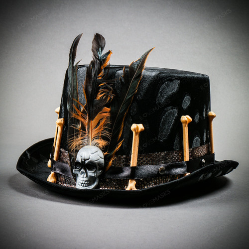 Voodoo Low Top Hat with Skull and 