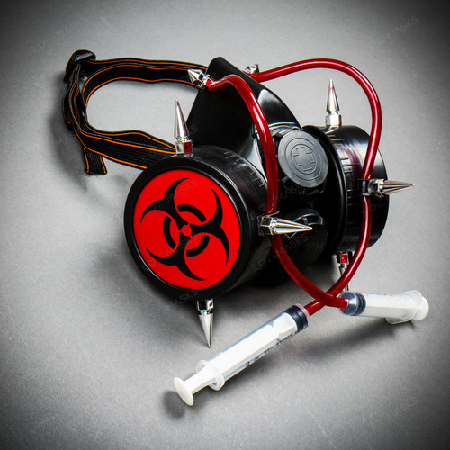 個人装備 Blood-sucking spiked mask Handcrafted Gothic Skull Mask: Cyberpunk Spike Rave Costume