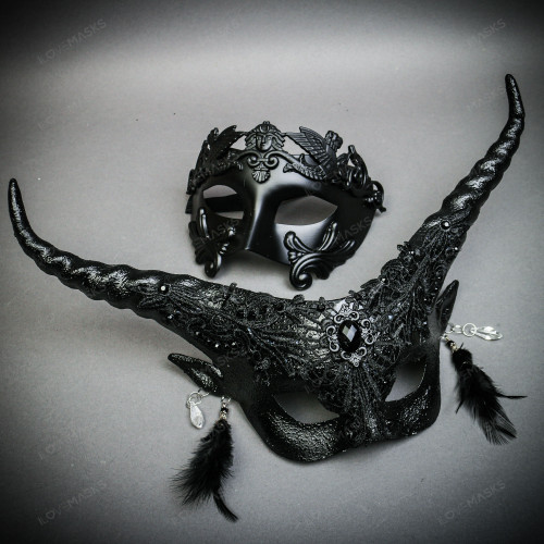 Masquerade Mask & Masquerade Mask Couple Mask Set