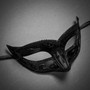 Glitter Venetian Masquerade Mask-Black