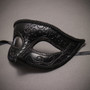Classic Glitter Venetian Masquerade Mask- Black