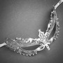 Charming Princess Venetian Masquerade Mask With Diamonds-Silver