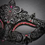 Venetian Royal Princess Masquerade With Diamonds-Hot Pink
