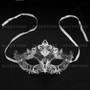 Party Queen Venetian Mask Sparkling Silver Rhinestone-Silver