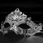 Party Queen Venetian Mask Sparkling Silver Rhinestone-Silver - 4