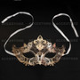 Party Queen Venetian Mask Sparkling Silver Rhinestone-Gold