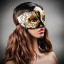 Phantom Of Opera Musical Masquerade Venetian Men Full Mask - Black Gold