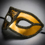 Lace Masquerade Mardi Gras Costume Mask-Gold