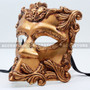 Antique Venetian Men Masquerade Emperor Caesar Bauta Mask-Gold - 4