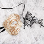 Gold Cracked Half Face Phantom and Black Silver Phantom Mask for Couple