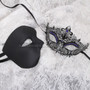 Black Half Face Phantom and Black Blue Princess Mask for Couple