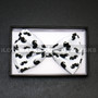 Bow Tie - Black Mustache / White