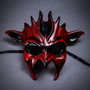 Fire Flame Demon Masquerade Mask - Red Black