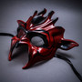 Fire Flame Demon Masquerade Mask - Red Black