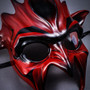 Fire Flame Demon Masquerade Mask - Red Black