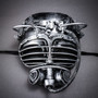 Steampunk Burning Man Gas Mask - Black Silver