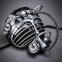 Steampunk Burning Man Gas Mask - Black Silver