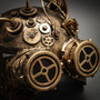 Metallic Steampunk Goggles Venetian Gatto Cat Mask Masquerade - Gold - 4