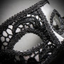 Medieval Venetian Masquerade Mask Phantom of Opera Design - Silver Black