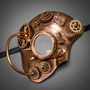Phantom Of Opera Steampunk Goggle Half Face Mask - Gold