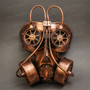 Goggles and Gas Mask Steampunk Half Face Mask - Copper