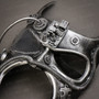 Batman Steampunk Full Face Masquerade Mask - Silver (Detail)