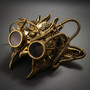 Steampunk Demon Devil Satan Masquerade Mask - Black Gold