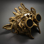 Steampunk Demon Devil Satan Masquerade Mask - Black Gold