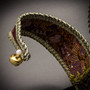 Jester Joker Venetian Half Face Mask with Bells - Purple Gold