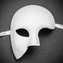 Venetian Phantom of the Opera Masquerade Mask Half Face - White
