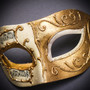 Phantom Of Opera Musical Masquerade Venetian Eye Mask - White Gold