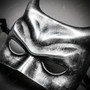 Dark Knight Batman Half Face Masquerade Mask - Black Silver