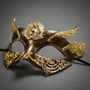 Roman Greek God of Hermes Venetian Mask - Black Gold