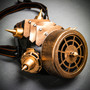 Half Face Steampunk Respirator Gas Mask with Spiked - Black Gold